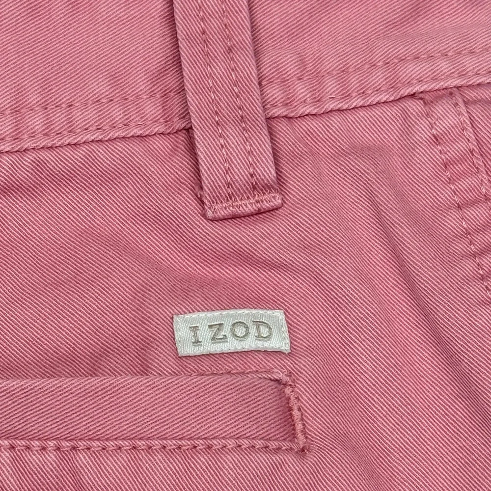 IZOD Saltwater Chino Shorts Mens 33 Pink Cotton Flat Front 45SH128633